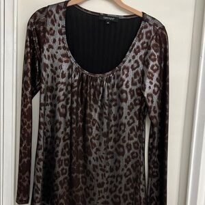 Karen Kane Animal Print Long Sleeve Top